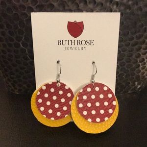 Faux leather earrings